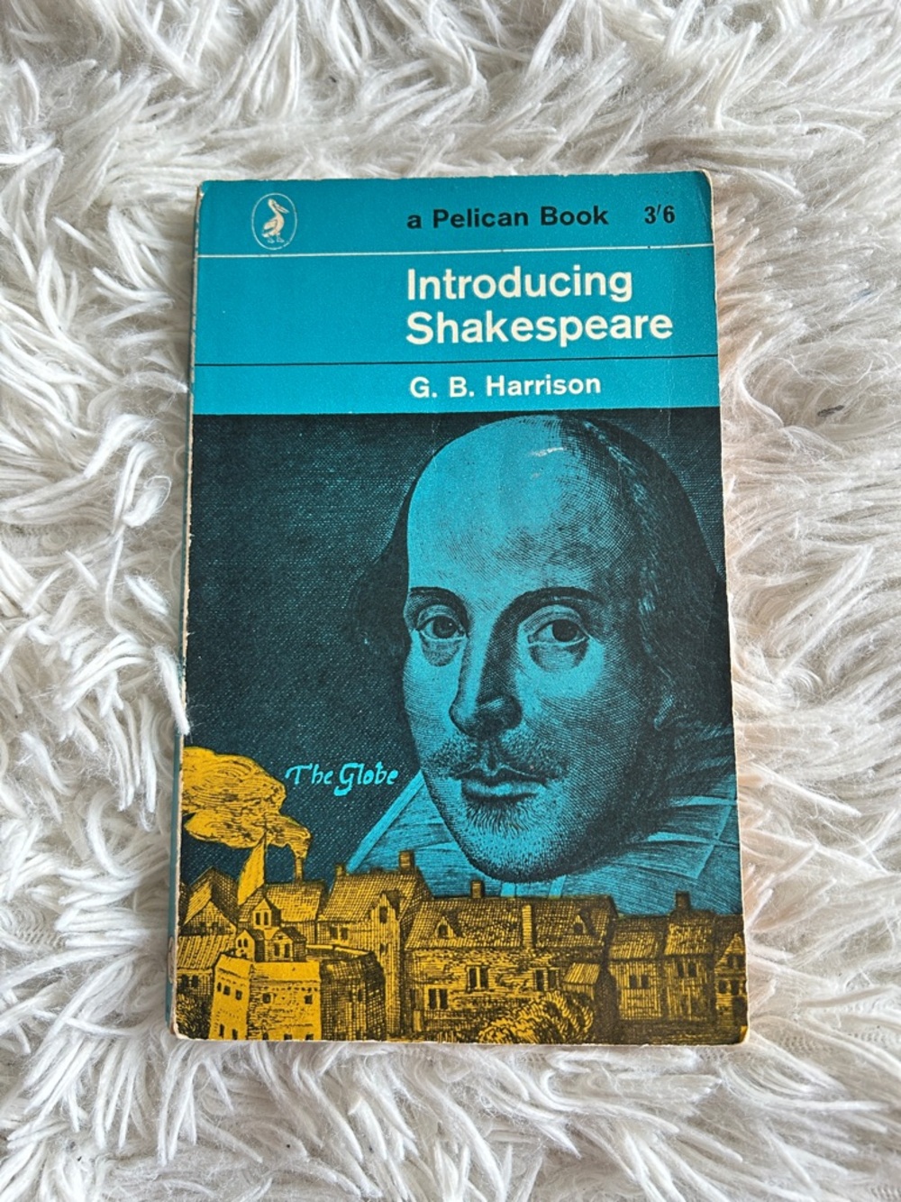 Pelican Book 'Introducing Shakespeare' - Teal & Mustard Vintage Paperback